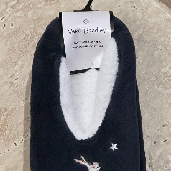 VERA BRADLEY COZY FLEECE SLIPPERS:NWT  WINTER FOREST  MEDIUM - Picture 4 of 10